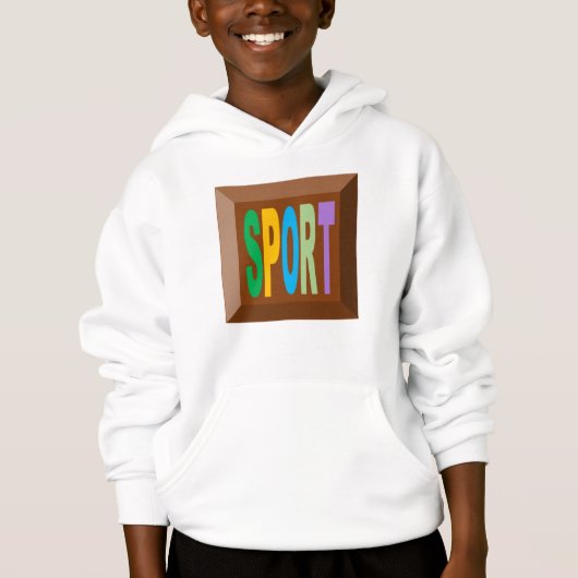 PULL A CAPUCHE HANES SPORT CHOCOLAAT BONBONS (Voorkant)