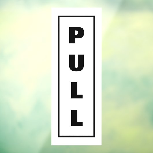 Pull Deur Bord, Raamsticker (Vel 3)