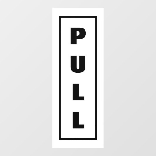 Pull Deur Bord, Raamsticker (Vel)
