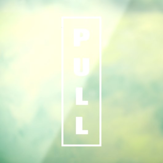 Pull Deur Bord, Raamsticker (Vel 3)