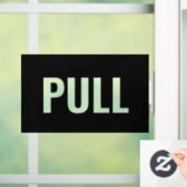 PULL deurteken, zwart/wit, doe-het-zelf, gedeeltel Raamsticker (Huis)