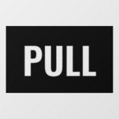 PULL deurteken, zwart/wit, doe-het-zelf, gedeeltel Raamsticker (Vel)