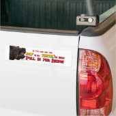 Pull in reins Funny Horse Bumpersticker (Op Truck)