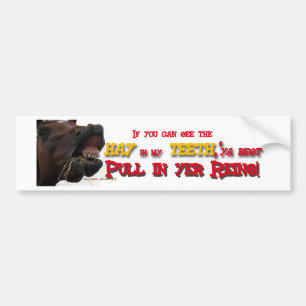 Pull in reins Funny Horse Bumpersticker