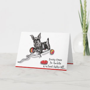 Pull Speelgoed Scottish Terrier Get Well Card Kaart