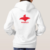 Pull to Capuche Blanc for Women (AirFly Red) Hoodie (Achterkant)