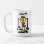 Pull-Up Champion – Funny Giraffe Workout Design Koffiemok (Links)