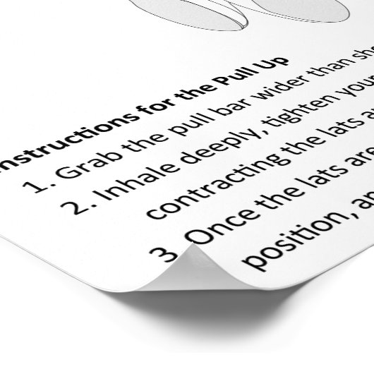 Pull-Up - Exercise - Muscle Anatomy Chart Poster (Hoek)