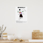 Pull-Up - Exercise - Muscle Anatomy Chart Poster (Keuken)