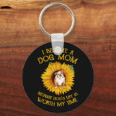 Pulldog Inside Sunflower A Dog Mam Dog's Life Gift Sleutelhanger (Voorkant)