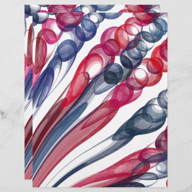 Pulled Bubble Fun / Origineel / Scrapbook Papier (Voorkant / Achterkant)