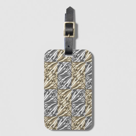 Pulled Bubble Fun / Zwart & Wit / Sepia / Bagagelabel (Voorkant (verticaal))