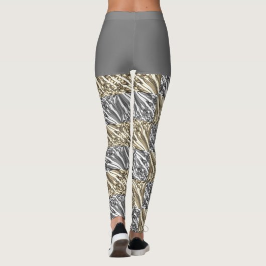 Pulled Bubble Fun / Zwart & Wit / Sepia / Leggings (Achterkant)