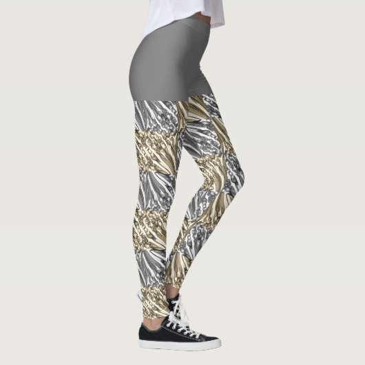 Pulled Bubble Fun / Zwart & Wit / Sepia / Leggings (Rechts)