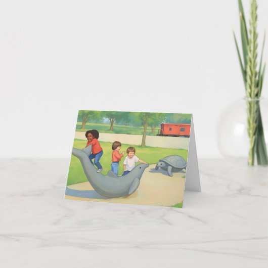 Pullen Park Raleigh NC Illustration Kaart (Voorkant)