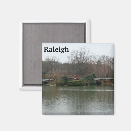 Pullen Park Raleigh Photo Magnet Lake NC (Voorkant / Achterkant)