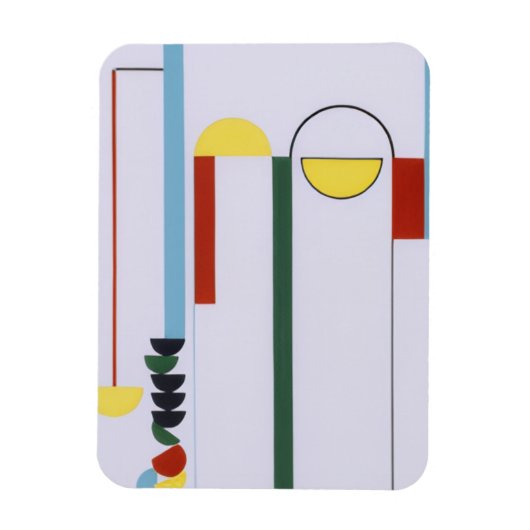 Pulley Abstract Magnet – Colorful Design Magneet (Verticaal)