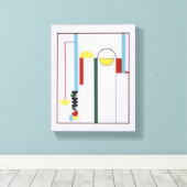 Pulley Abstract White Background Canvas Print (Insitu (Houten vloer))