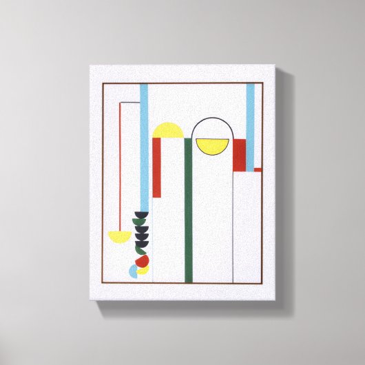 Pulley Abstract White Background Canvas Print (Voorkant)