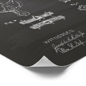 Pulley Block 1881 Patent Art Chalkboard Poster (Hoek)