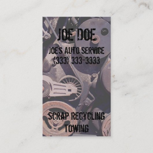 Pulleys Visitekaartje (Voorkant)