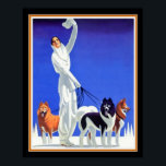Pullman Art Deco Ad (jaren 1930) 16x20 Poster<br><div class="desc">Fantastic Art Deco Print 1930 voor Pullman Winter Comfort.</div>