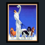 Pullman Art Deco Ad (jaren 1930) 16x20 Poster<br><div class="desc">Fantastic Art Deco Print 1930 voor Pullman Winter Comfort.</div>