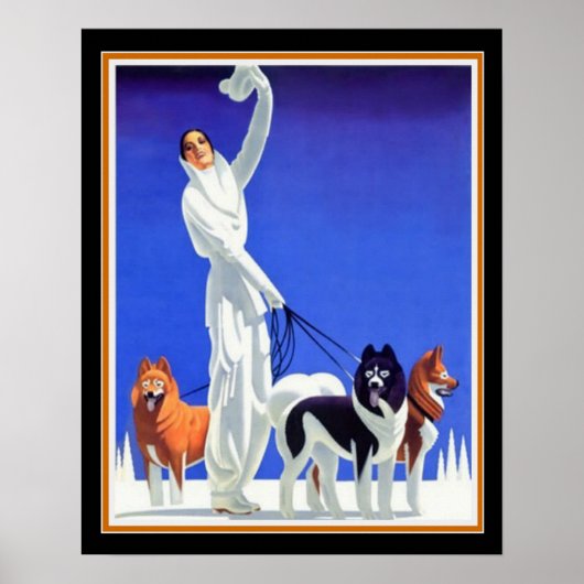 Pullman Art Deco Ad (jaren 1930) 16x20 Poster (Voorkant)