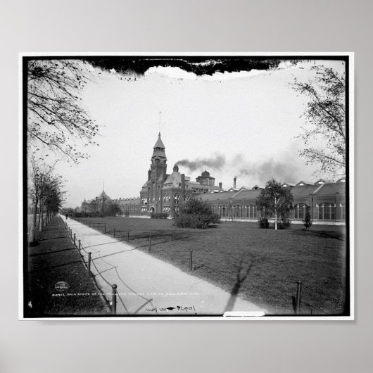 Pullman Palace Car Co., Pullman, Illinois c1900 Poster (Voorkant)