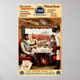 PULLMAN TRAINS via Cincinnati Indianapolis Dayton Poster