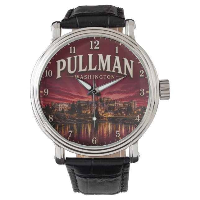 Pullman Washington College Town  Horloge (Voorkant)