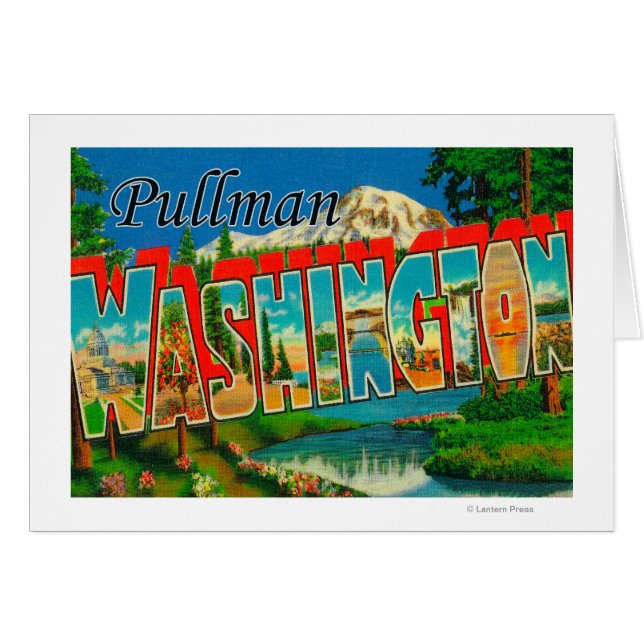 Pullman, Washington - Grote Letter-scènes (Voorkant Horizontaal)