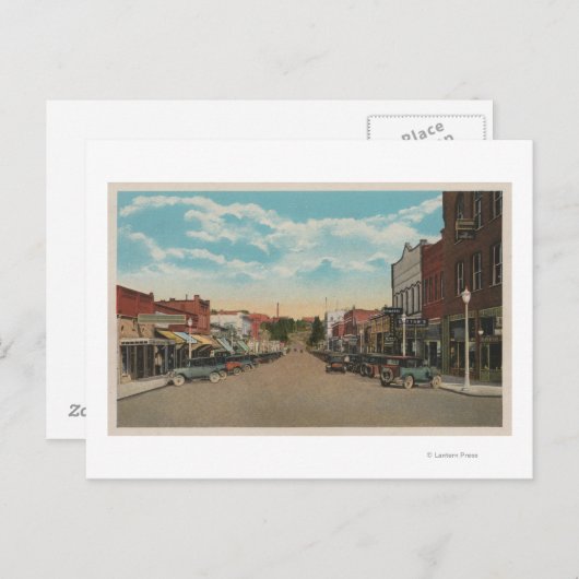 Pullman, WAView of Main StreetPullman, WA Briefkaart (Voorkant / Achterkant)