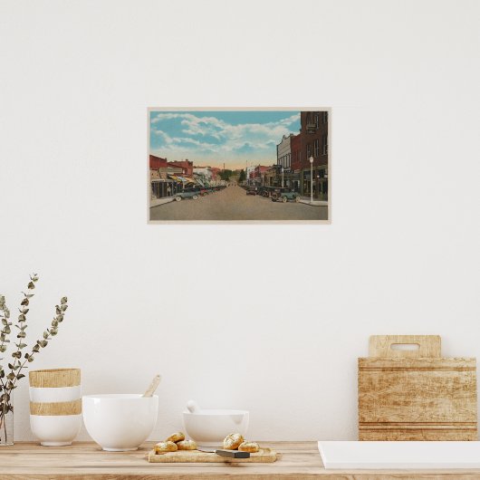 Pullman, WAView of Main StreetPullman, WA Poster (Keuken)