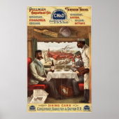 Pullmandinerwagen in de trein poster (Voorkant)