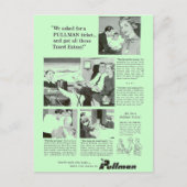 Pullmanslaapwagen voor overnachting briefkaart (Voorkant)