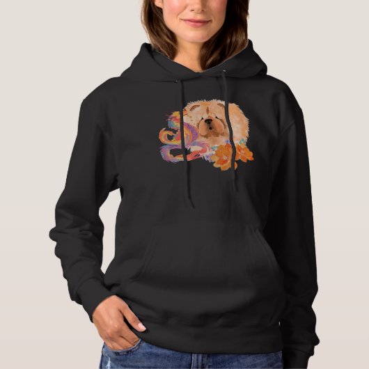 Pullover hoodie CHOW kunst op voor- en achterkant (Voorkant)