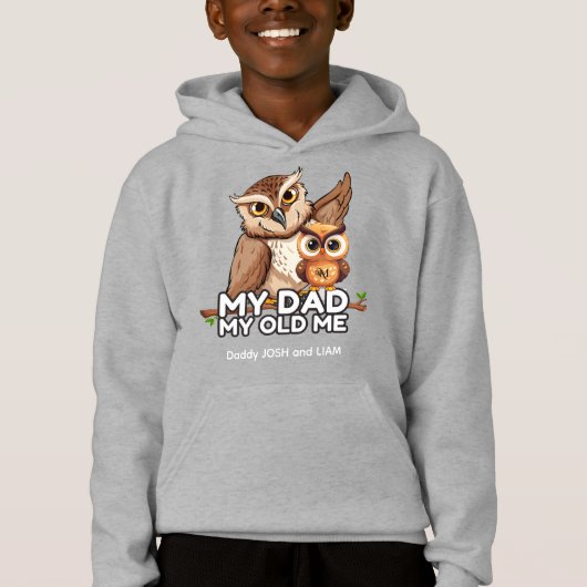 Pullover Hoodie: Mijn vader Mijn oude ik (grijs) (Voorkant)