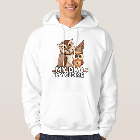 Pullover Hoodie: Mijn vader Mijn oude ik (wit) (Voorkant)
