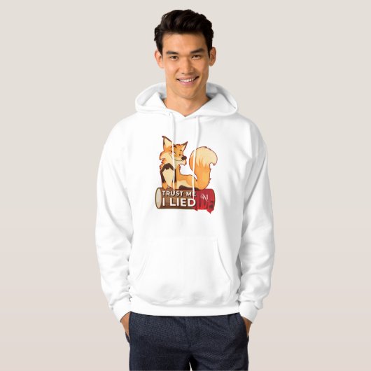 Pullover Hoodie: Vertrouw Me (wit) (Voorkant volledig)