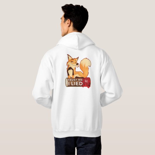 Pullover Hoodie: Vertrouw Me (wit) (Achterkant volledig)