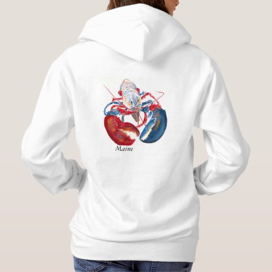 Pullover LIBERTY LOBSTER HOODIE - Maine on back (Achterkant)
