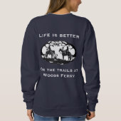 Pullover Sweatshirt - Navy - Het leven is beter (Achterkant)