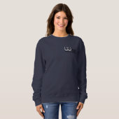 Pullover Sweatshirt - Navy - Het leven is beter (Voorkant volledig)