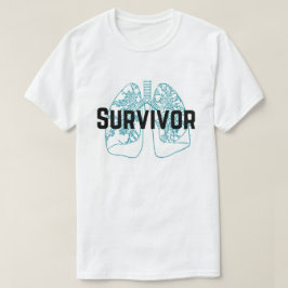 Pulmonaire embolie Survivor Lungs Blue (Mannen) T-shirt