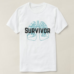 Pulmonaire embolie Survivor Lungs Blue (Mannen) T-shirt