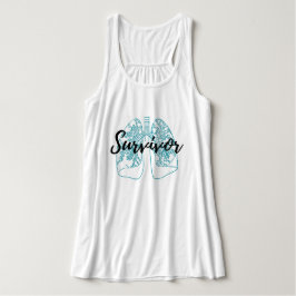 Pulmonaire embolie Survivor Lungs Blue Tanktop