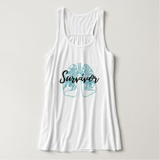 Pulmonaire embolie Survivor Lungs Blue Tanktop