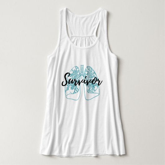 Pulmonaire embolie Survivor Lungs Blue Tanktop (Design voorkant)
