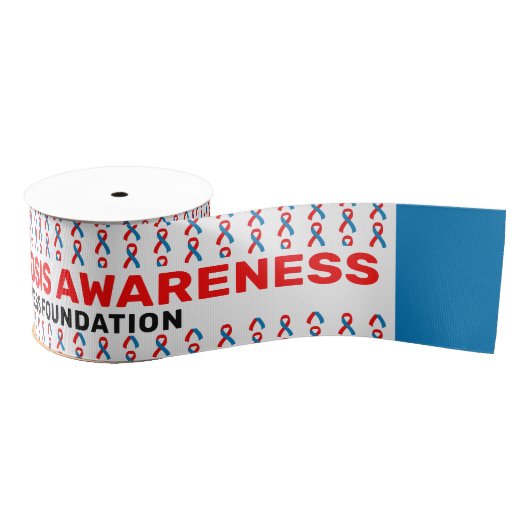 Pulmonaire fibrose Awareness Patroon Ribbon Grosgrain Lint (Spoel)